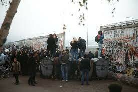Berlin Wall Begins to Fall