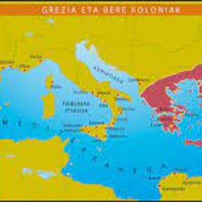 Timeline:  K.a. 500. urtean Mediterraneo inguruan bizi ziren herriek zituzten antolaketa politikoak.