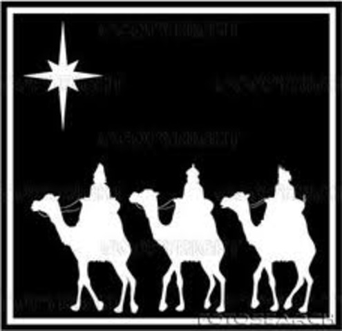 Jesus’ visit by the wise men, who follow a miraculous star to Bethlehem