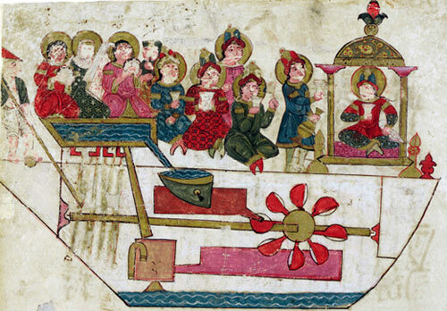 Vaixell amb quatre músics robotitzats