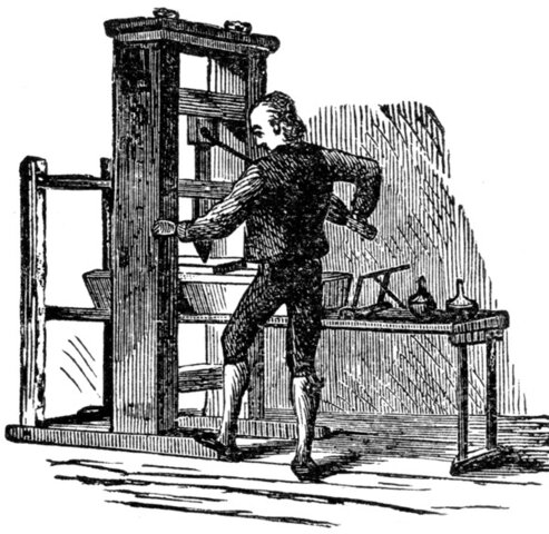 - Printing technology -Gutenberg's printing press