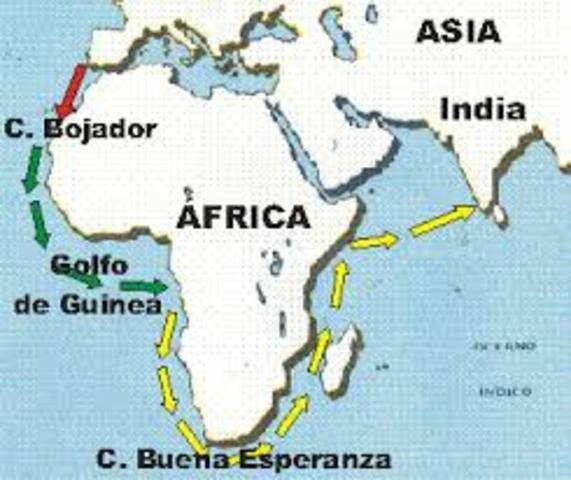 Los portugueses llegan al golfo de Guinea