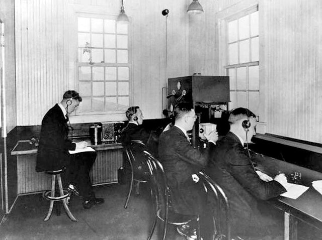 First commercial radio station broadcast