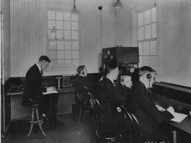 First commercial radio station broadcast