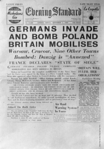 Britain and France declare war on Germany