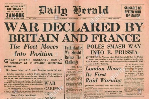 Germany takes Poland/France and Britain Declare War