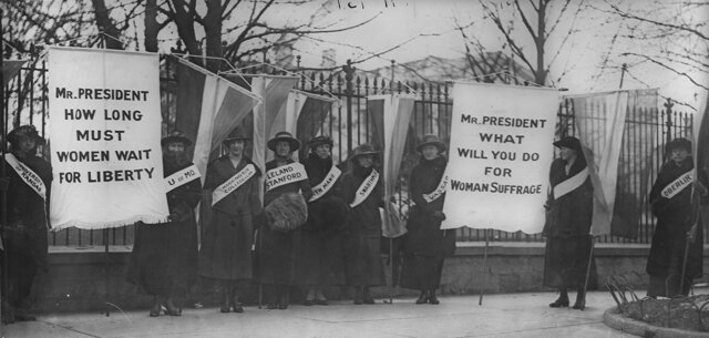 First ‘Silent Sentinel’ protest