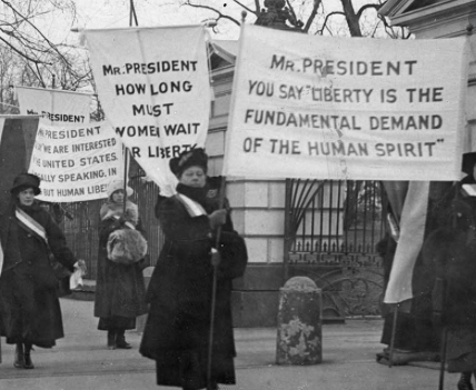 The First 'Silent Sentinels' Protest