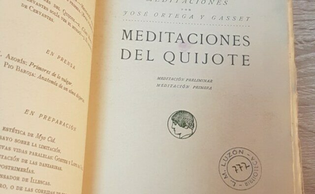 Publicación de Meditaciones del Quijote