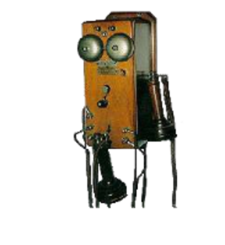 primer telefono de madera