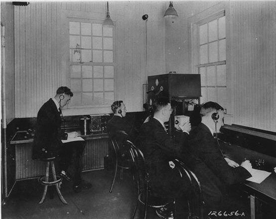 First commercial radio station broadcast