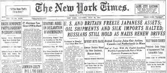 FDR Ends All Trade with Japan