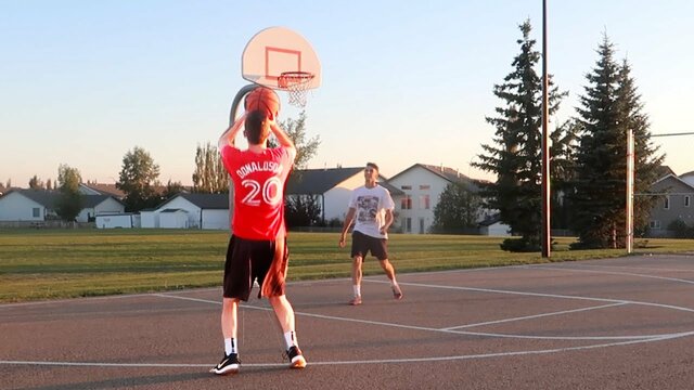 Junior tries out for the basketball team
