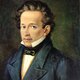 Leopardi, giacomo (1798 1837)   ritr. a ferrazzi, recanati, casa leopardi