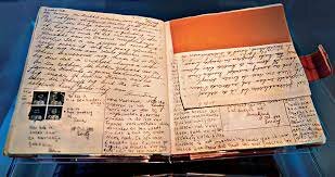 Receives her first diary