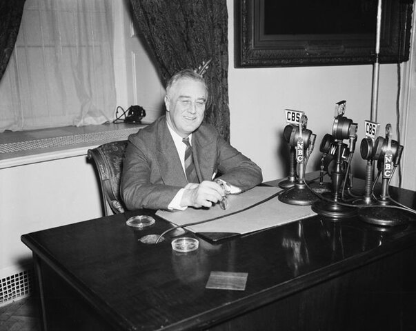 First President to leave the country during wartime