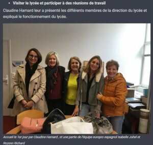 Job shadowing au lycée avec des collègues del IES Federico Garcia Lorca d’Albacete