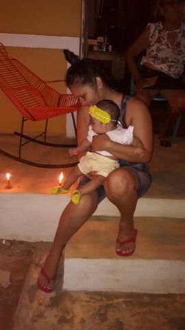 MI PRIMER DÍA DE VELITAS CON MI BEBE