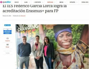 El IES Federico García Lorca logra la acreditación Erasmus+ para FP