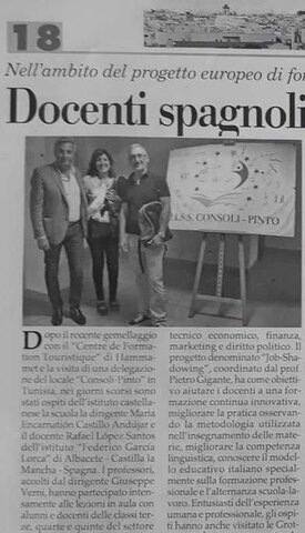 Acogida a 2 docentes en el IISS Consoli-Pinto (Bari) Italia - IISS Consoli-Pinto, (Istituto alberghiero e Tecnico commerciale)