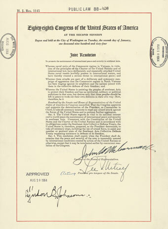 The Gulf of Tonkin Resolution