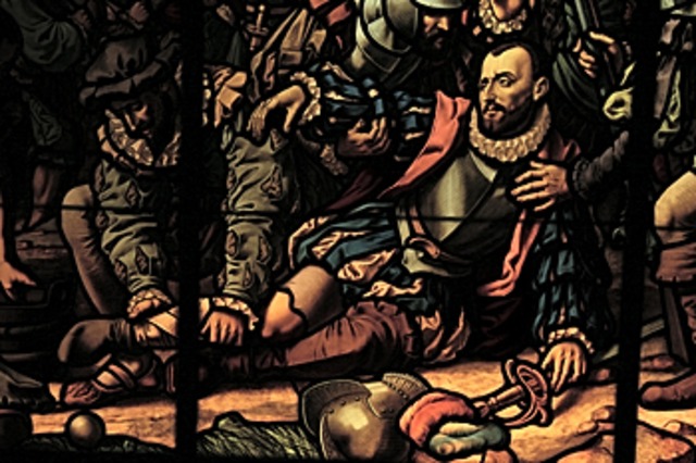 Ignatius gets hit by a cannonball