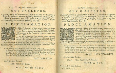 L'Acte constitutionnel (une troisième constitution) remplace l'Acte de Québec