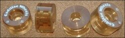 Improved wheels and trucks made for the skateboard