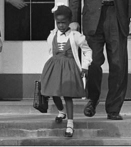 Ruby Bridges desegregate elementary school in New Orleans
