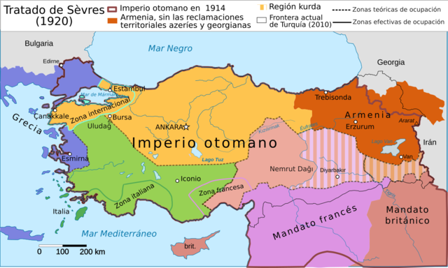 Tratado de Sèvres, Imperio otomano desapareció