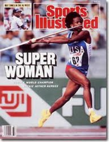 Jackie Joyner-Kersee is the 1st woman on the cover of Sports-Illustrated.