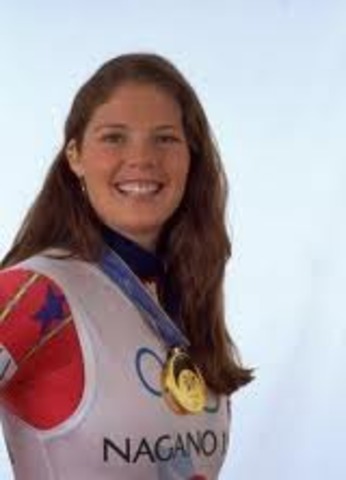 Picabo Street is the 1st woman to win teh World Cup for downhill skiing