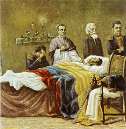 Simón Bolívar muere a causa de una Tuberculosis en 1830