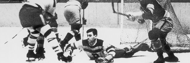 First broadcast hockey game