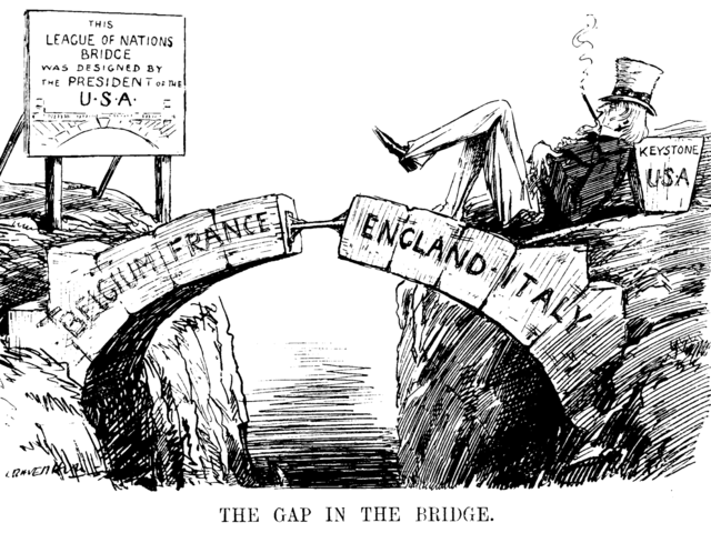 USA rejects league of nations