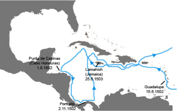 Quart viatge: Mort de Colom