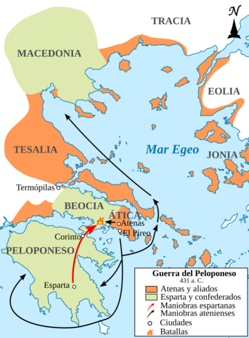 Inicio Guerra del Peloponeso