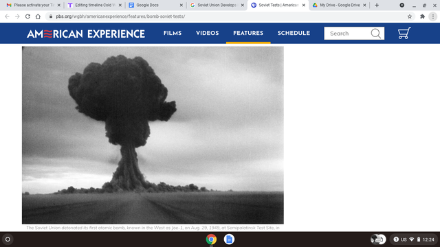 Soviet Union Develops H-bomb