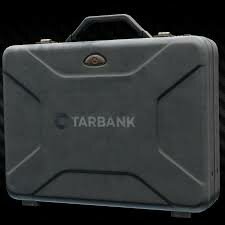 Melvin uses his axe to break the brass lock to the money case