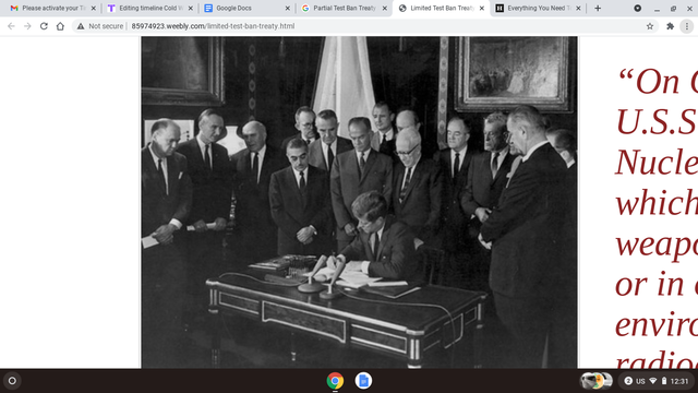 Partial Test Ban Treaty Signed