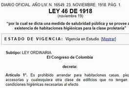 Ley 46 de 1918