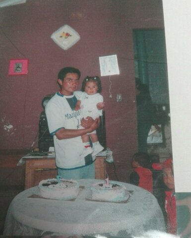 Primera foto con mi papa