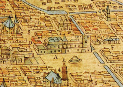 1750; El ayuntamiento de la ciudad levanta  censo en las plazas públicas de la ciudad y encuentra que existen la Plaza Mayor, El Volador, Tlatelolco, Santa Catarina, Regina, San Juan Loreto, Santo Domingo, La Concepción, San Sebastián y el Carmen.