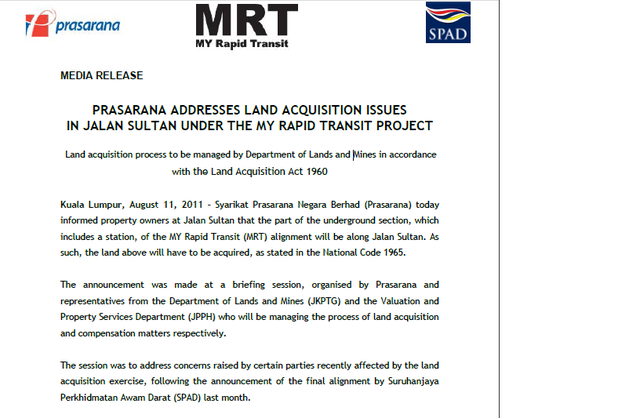 The acquisition of the Land