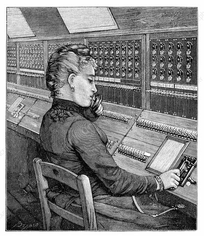 The telephone with call and operator