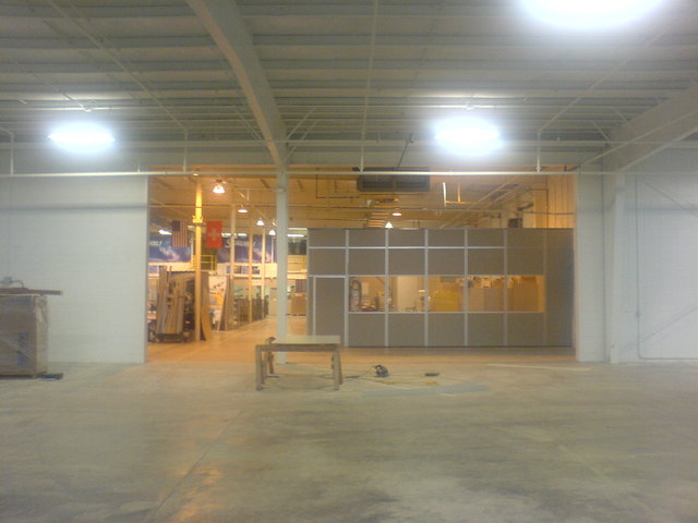 Plastic cover behind wall openings removed