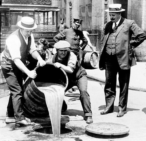 18th Amendment-outlaws purchase, sale, and transport of alcohol