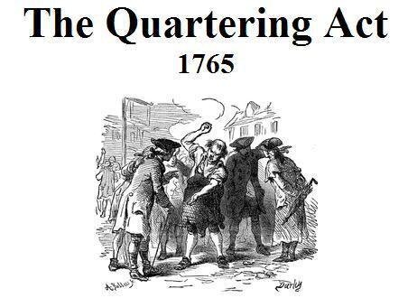 The Quartering Act of 1765