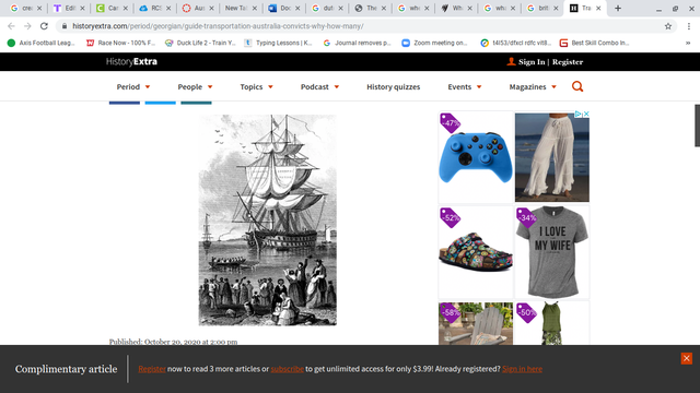 The British sent the first fleet