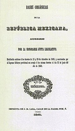 Bases de la Organización Política de la República Mexicana